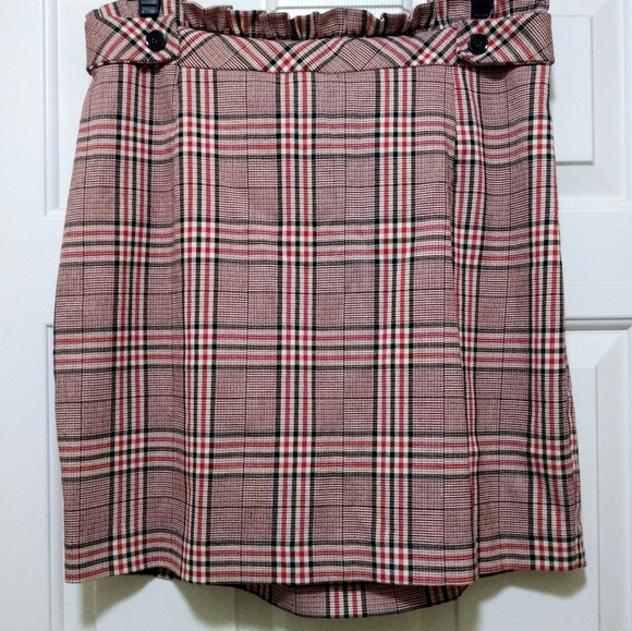 Plaid Pattern Ruffle Top Skirt - Picture 5 of 16